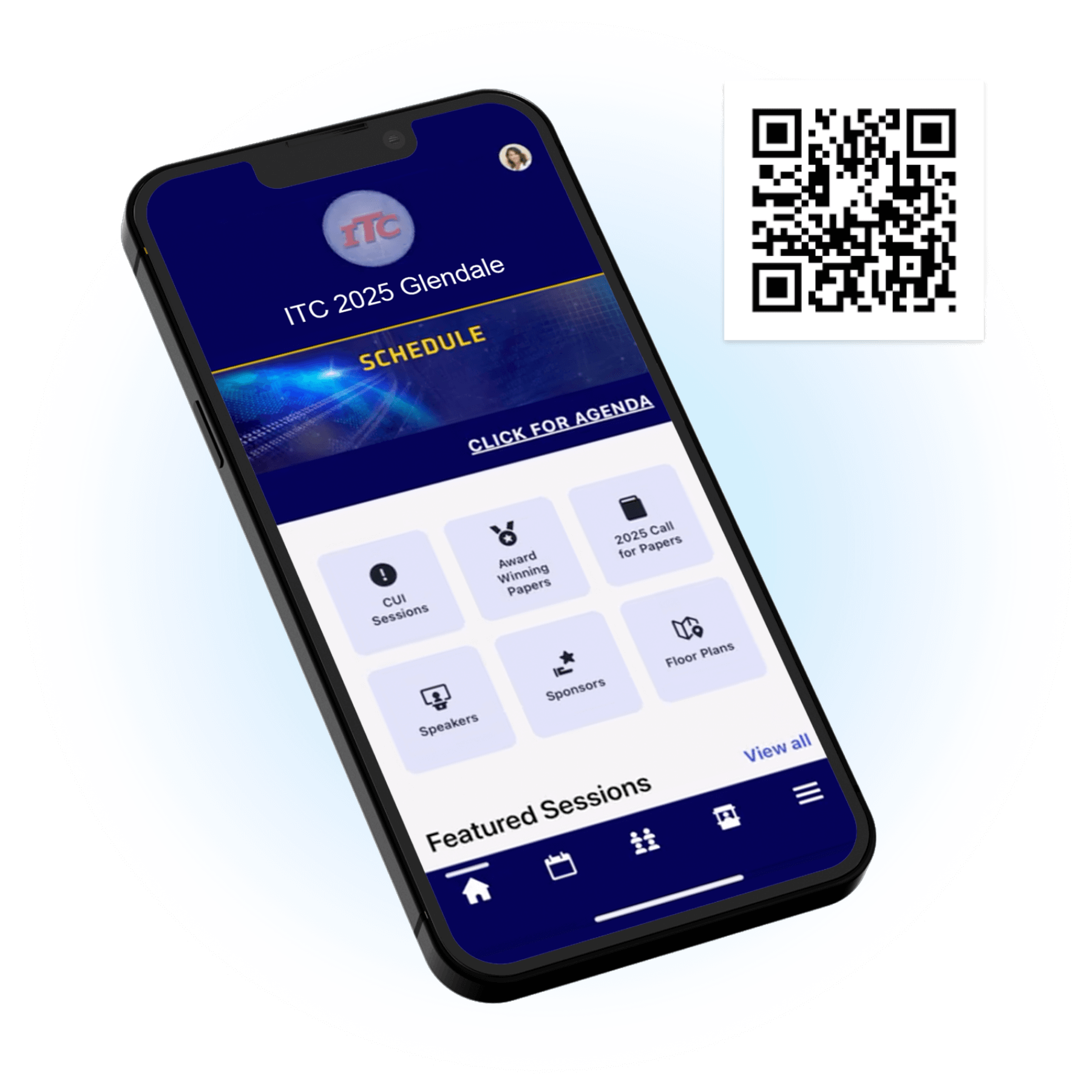 itc mobile app mockup qr code 2